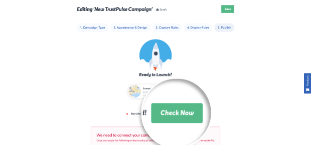 03-check-connection - TrustPulse Click Check Now